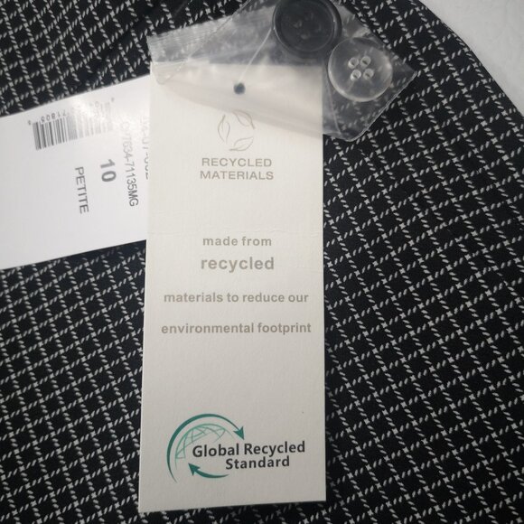 NWT Cleo Petites Ladies Size 10P Black & White Checkered Hannah Wide Leg Pants - Picture 6 of 13